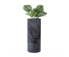 wuuhoo® I fioriera Ivy in finitura marmo nero I resistente alle intemperie per interni ed esterni I colonna in fibra di vetro resistente al gelo 120 cm