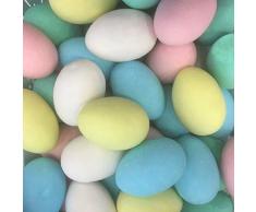 Uova di Cialda Colorate e Confettate 15 pezzi - Misure uovo: altezza 5,5 cm / larghezza 3,5 cm - Peso Netto cad. 14 g