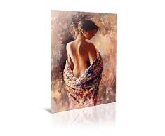 Yangxiaolei Dipinti Poster Art Donna sexy mezza nuda Poster Murale Regali Camera Da Letto Stampe Decorazioni per la Casa Da Appendere Quadro Su Tela 60x80cm Non incorniciato