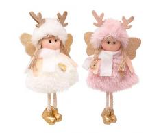 YUIP 2Pcs Ornamenti per Alberi di Natale, Ornamenti degli Angeli,Decorazioni appese Angelo Natale Decorazioni Ornamenti Angelo per Natale