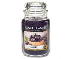 YANKEE CANDLE 1332224E Cassis Candele in giara Grande, Nero, 10.1x9.8x16.5 cm
