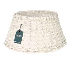 KOTARBAU® Copertura per Albero di Natale in Salice Ø 45 cm Supporto per Albero di Natale Sbiancato in Rattan Naturale Cesto per Albero di Natale Copertura per Supporto per Albero di Natale