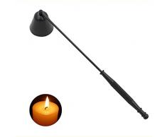 Estintore Candela,Spegni Candela Manico Lungo,Spegnere la Fiamma Dello Stoppino,Spegnitoio per Candele con Manico Lungo,per Spegnere la Fiamma Dello Stoppino,Accessori per Candele,20 x 3.8 cm (Nero)
