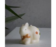 Seduta Hase Figure candela Pasqua coniglio candela decorativa Ecru