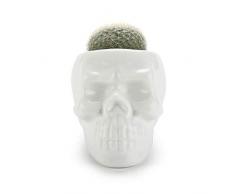T4U Vasi in Ceramica per Succulente Piante Cranio Set di 3, Piccoli Vaso per Cacti Erba Piante Grass Porcellana Vasetti da Interno Moderno Decorazione per la Casa e L'Ufficio