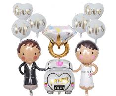 Kawailay 5 palloncini giganti sposi da sposa palloncini doccia nuziale decorazione sposa matrimonio fidanzamento anniversario decorazione feste