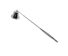 XPT Spegnicandela Vintage Spegnicandela in Metallo A Forma di Campana Spegnicandela con Manico Lungo Estintore per Banchetti Argento