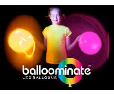 15x Balloominate Bianchi con led Multicolore - Palloncini Luminosi per Feste