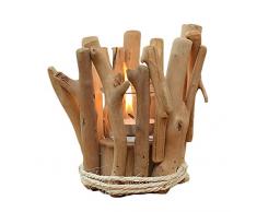 Icegrey Portacandele Tealight Lampadario Portalumini Fatto A Mano in Legno Elegante della Candeliera 14 x 14 x 14 CM