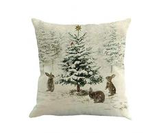 FARUTA 2 federe per cuscino con stampa natalizia a tema invernale, federa decorativa per cuscino senza cuscino (colore: come da mostrato, taglia: 3)