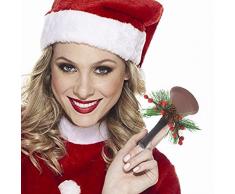 BAKAJI Campana Campanello Campanella di Babbo Natale Decorazione Natalizia Altezza 65mm in Metallo
