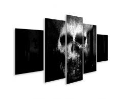 Quadro su Tela Teschio dellorrore Sfondo Horror in Bianco e Nero per Il Concetto di Halloween e Il Progetto di Manifesto cinematografico Quadri Stampe Arte Poster Murale