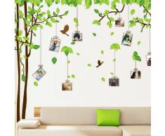 ufengke® Grande Albero Picture Photo Frame Adesivi Murali, Camera da Letto Soggiorno Adesivi da Parete Removibili/Stickers Murali/Decorazione Murale, Set di 2 Fogli
