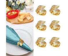 6Pz Anelli per Tovaglioli Portatovaglioli in Metallo Portatovaglioli Fibbie Banchetti Portatovaglioli Cena Portatovaglioli Anelli per Decorazioni da Tavola Banchetti,Compleanni, tavolo da pranzo
