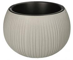 KOTARBAU® Vaso per fiori, 290 x 200 mm, imitazione cemento, design ondulato + vaso interno stile moderno