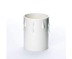 5 pezzi E27 portacandele 43 mm con goccia Ø 40 mm per portalampada lampadario lampadario portacandele portalumino Vintage bianco