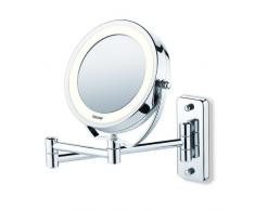 Beurer BS 59 Specchio Cosmetico da Parete, Orientabile e con Illuminazione LED