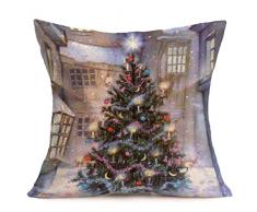Buon Natale! Kword Natale Biancheria Federe Cuscino Cover Cuscino Divano Casa Decorazione (G)