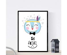 Nacnic Dimensione educativa A3 Locandina del Film Senza Cornice Felice