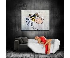 Graffiti Banksy Stampa Su Tela – quadro 70 x 50 cm K. poster. 60 # immagine già montato su telaio. Pop Art pittura arte stampe, quadri, Immagini Per La Decorazione – Decorazione/Top 200 Banksy Street Art murali