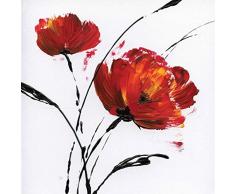 Feeling at home QUADRO-SU-TELA-Red-Poppy-Splash-I-Nan-Floreale-53_X_53cm