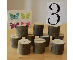 Phenovo 10x legno pino segnaposto bomboniera matrimonio Decorazione Tavola