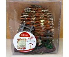 MURO CON GALLINE MESTIERI ACCESSORI DECORAZIONE SCENARIO PRESEPE NATALE