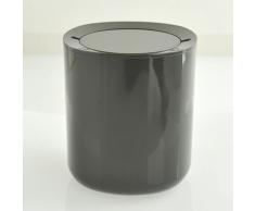 Alessi Birillo PL10 DG Cestino da Bagno di Design con Coperchio Basculante in PMMA, Grigio