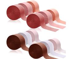 12 Rotoli Stelle Filanti di Carta Crespa per Matrimoni Decorazione Stelle Filanti Rosa Stelle Filanti per Feste Decorative Stelle Filanti Pastello di Carta Decorazione per Compleanno 78 Ft