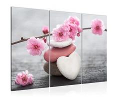 Quadro Fiori di Feng Shui 120 x 80 cm - XXL Immagini Murale Stampa su Tela Decorazione da Parete Pronte per lapplicazione -500131a
