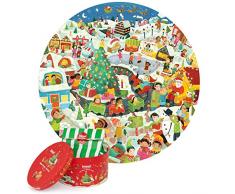 Boppi Puzzle Bambini 150 Pezzi - Giochi Bambini Per 5 6 7 8 Anni - Giochi In Scatola Educativi - Gioco Da Tavolo - Regalo Bambina e Bambino Puzzle Natale - Diametro 58cm - Ecofriendly