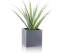 Fioriera in Fibra di Vetro CUBO, grigiore opaca