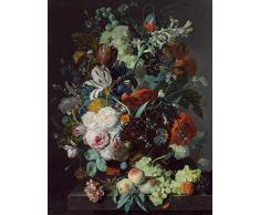 Berkin Arts Jan Van Huysum Giclée Tela Stampa La Pittura Poster Riproduzione (Natura Morta con Fiori e Frutta)