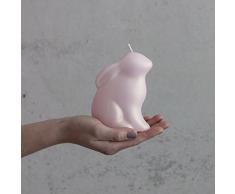 B. Candle Manufaktur rosaner Hase Candela Pasqua 120 mm Grande Cero Pasquale Pasqua Coniglietto Pasquale