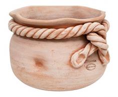 Biscottini vasi da esterno Made in Italy | Vaso terracotta lavorato a mano | Vasi per piante da esterno 35 x 32 x 25 cm