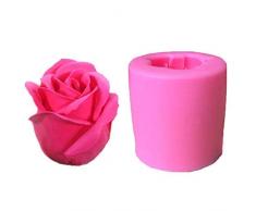 PiniceCore 1pc Fiore Stampo Rosa Fiore 3D della Torta del Silicone Auto a Mano Candela del Sapone della Muffa della Torta Gummies Mousse Zucchero Stampo per Cottura Strumenti