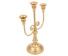 Garneck Cena in Casa - Design Centro Vintage in Stile Dorato Europeo. Matrimonio in Chiesa in Pollici Festa in Metallo Conico per Anniversario Antico retrò Candelabro da Pranzo con