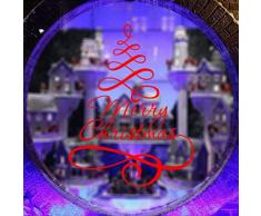 Adesivo albero di natale WINOMO Adesivi per vetrofanie vetrine finestre parete natalizi con frasi merry christmas in Rosso