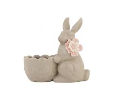 Clayre & Eef 6 ce0320 decorazione figura coniglio coniglietto di Pasqua Portauovo ca. 10 x 5 x 9 cm