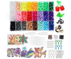 FORMIZON 5600 Perline a Fusione, Perline da Stirare 36 Colori e Dimensioni 5 mm, Kit Creativo Fai da Te, Set Gioco Creativo Natalizio Fai Da Te per Bambini, Regalo di Compleanno e Natale (5600 PCS)