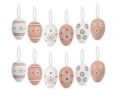 O-Kinee Uova di Pasqua, Decorazioni Pasquali, Uova di plastica, 12 Pezzi da AppendereColorate Uova Pasquali con La Corda, Pasqua Decorazioni casa, Decorazione e Regali del Partito di Pasqua