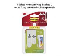 Command Strisce Appendiquadri, Strisce Adesive Rimovibili per Appendere Quadri, Cornici, Decorazioni, Poster, Foto su Muro e Pareti, Senza Chiodi, Fino a 5.4 Kg e 7.2 Kg, Dimensione 45x60 cm/60x90 cm