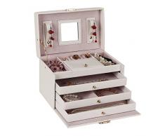 ROWLING Cofanetto portagioie, con 3 cassetti, bianco