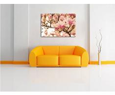 fiori di magnolia rosa in primavera, Formato: 60x40 su tela, XXL enormi immagini completamente Pagina con la barella, stampa d'arte sul murale con telaio, più economico di pittura o un dipinto a olio, non un manifesto o un banner,