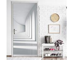 Adesivi per Porte 3D Autoadesivo Carta Parati Porta Creatività degli spazi bianchi 90x210cm fotomurali Decorazione da Parete Poster murale Decalcomanie Rimovibile Soggiorno Cucina Camera da letto Bag