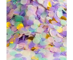5000 pezzi Coriandoli di Carta velina,Coriandoli 1 Centimetri Rotondi Colorati, per Matrimoni, Compleanni, Baby Shower, Laurea, Cerimonie, Decorazioni per Feste