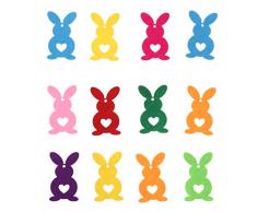 Amosfun Coniglio Non Tessuto di Pasqua Decorazione Coniglietto Carino Creativo per Abbigliamento Regalo Borsa Fai da Te