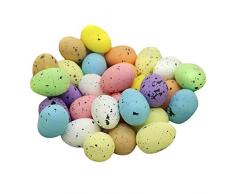 Perfeclan 30 Pezzi in Schiuma di Colore Macchiato Misto Uova di Pasqua Colorate Artificiale Uovo di Pasqua Cesto di Partito della Decorazione