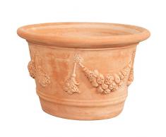 Biscottini Vaso in terracotta Toscana 52x52x34 cm - Vasi terracotta grandi da esterno e interno - Vaso da esterno grande Made in Italy