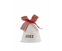 LLADRÓ Campana di Natale. Rosso. Campana di Natale di Porcellana.